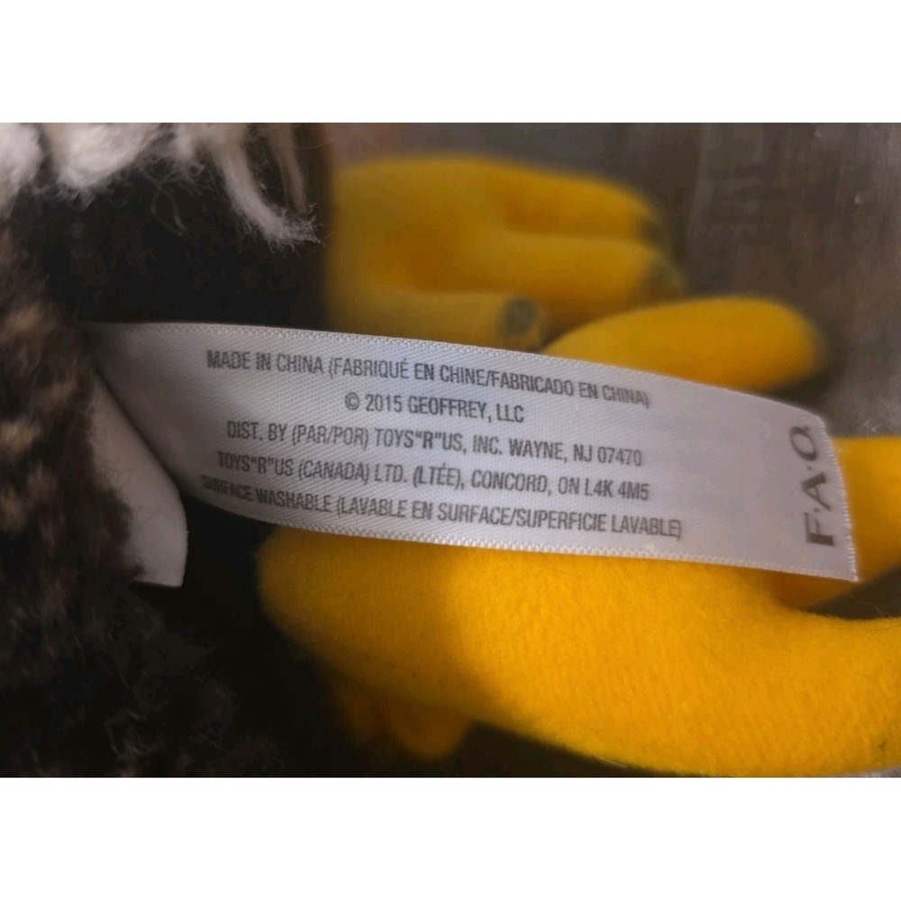 FAO Schwarz American Bald Eagle 14" Plush Stuffed Animal Brown Gold White 2015 - Picture 7 of 8